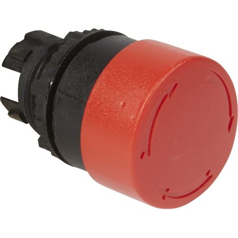 LEGRAND 023880 TÊTE COUP DE POING POUSSER-TOURNER ARRÊT D'URGENCE IP69, Ø32MM, OSMOZ COMPOSABLE, ROUGE