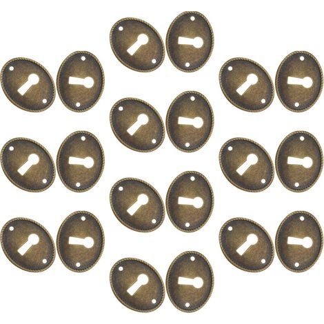 Plaques de recouvrement serrure ovales Uonlytech, lot 20, en (1/5)