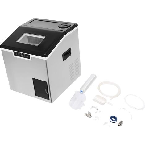Machine à glaçons, fonction de glace pilée et de glaçons, écran LCD, Argent (1/5)