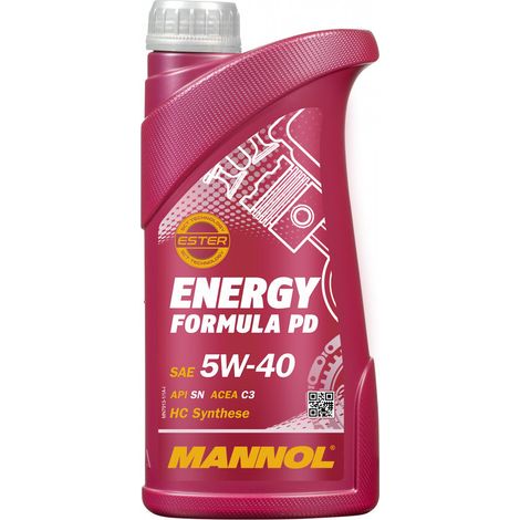 ACEITE PARA MOTOR DE AUTOMÓVIL MANNOL 5W40 ENERGY FORMULA PD 1 LITRO (7913) (SINTÉTICO)