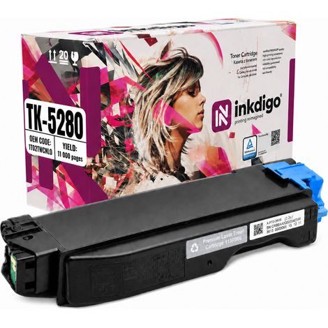 Toner Inkdigo TK5280C compatibile con Kyocera ecosys M6235cidn P6235cdn certificato TÜV (1/5)