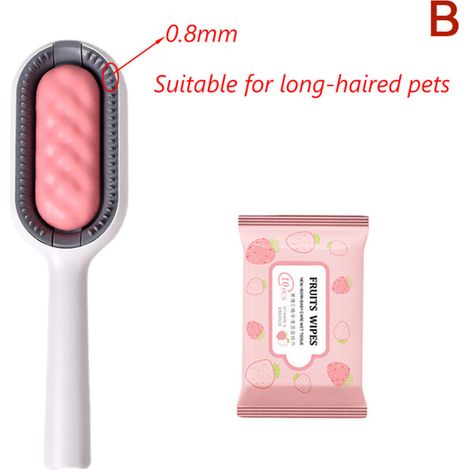 Peigne d'épilation pour chat et chien avec lingettes Brosse pour animaux de compagnie améliorée (1/5)