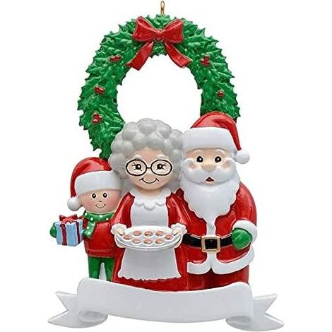 Pendentif décoration de Noël Père Noël en résine, pour arbre de Noël – DELKEVIC (1/5)