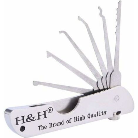 Outil de sélection de serrure de carte de crédit et crochet à plier portable pliant à crochet unique Outil de serrurier (1/5)
