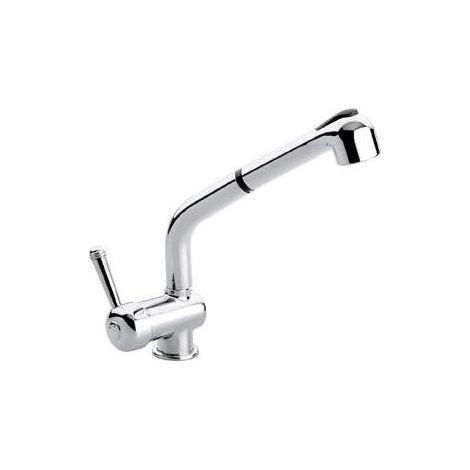 Emmevi TF4066A Laguna Miscelatore da Cucina Monocomando con Doccetta Estraibile colore Terra di Francia