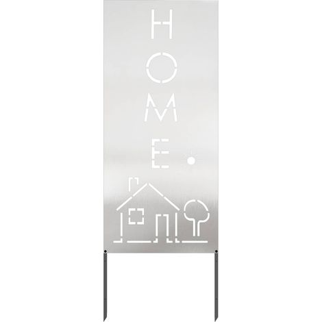Panneau Brise-Vue Jardin Écran d'Intimité Acier Inoxydable Décoratif Argenté 50 x 140 cm (1/5)