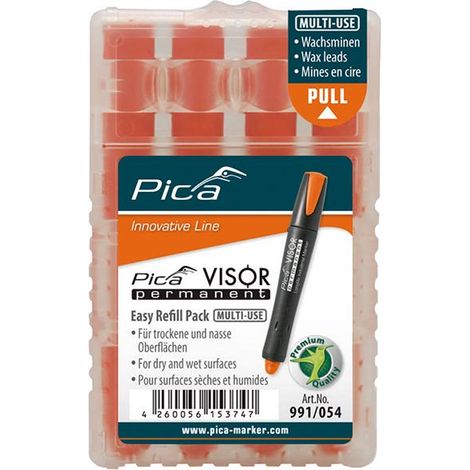 Pica Minen-Set für Permanentmarker VISOR Industrial orange (1/4)