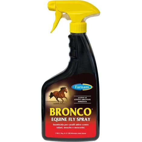 BRONCO Farnam Insektizid für Pferde schnelle Wirkung gegen Bremsen, Fliegen und Mücken 600 ml