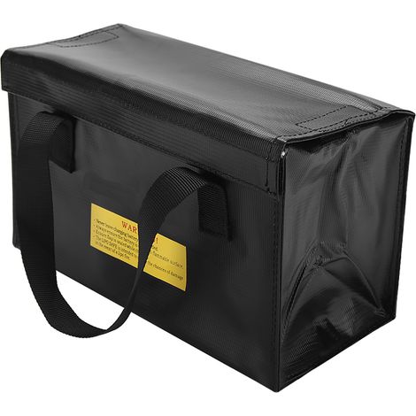 Sac de sécurité anti-explosion pour batteries Lipo, grand espace de rangement et de charge (Noir) (1/5)
