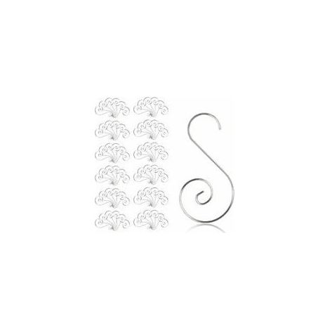 Crochets pour Boules Noël, 100 Pcs Crochet de Noël Ornement en Forme de S Cintre de Suspension pour Sapin de Noël Décoration de Fêtes (1/5)