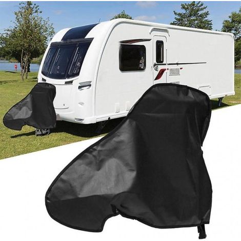 Bâche imperméable pour caravane, protection extérieure anti-pluie, housse résistante UV, taille universelle, couverture véhicule camping-car, abri saisonnier. (1/3)