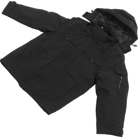 Veste thermique unisexe imperméable et coupe-vent avec capuche, idéale pour l'hiver et les activités de plein air (taille XL). (1/5)