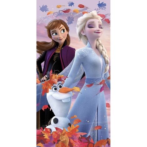 Filiyano-Serviette de bain/de plage Disney La Reine des Neiges, motif « Sortilège de la nature », 70 x 140 cm