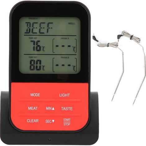 Wasserdichtes digitales Grillthermometer mit Timer – Küchenzubehör (1/5)