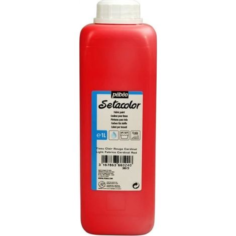 Peinture pour tissu - PEBEO - Setacolor - Rouge Cardinal - 1 L - Tissus clairs