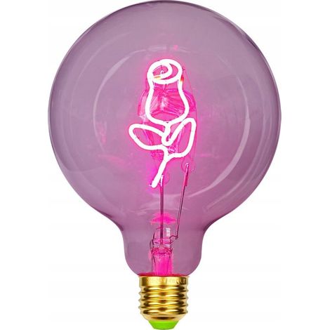 Ampoule décorative rose XXL E27, cadeau idéal pour la Saint-Valentin, les fêtes, un anniversaire ou toute autre occasion. (1/5)