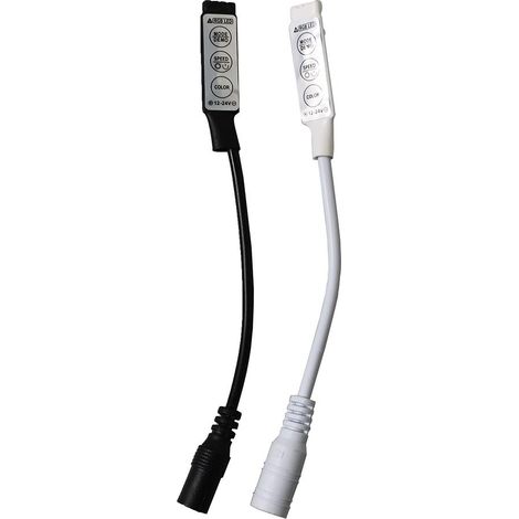 12-24V RGB LED strip light controller with manual dimmer and three-button DC output