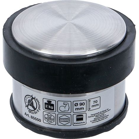 BGS TECHNIC butoir de porte, 85550, inox, 90x70 mm, 2 kg