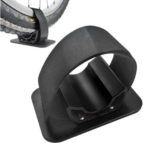 Support fourche vélo, porte roue arrière vélo toit voiture, bloc universel vélo, fixation fourche, maintien roue arrière pour transport auto (1/5)