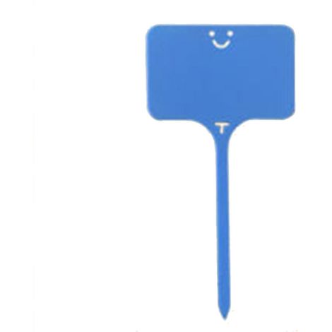 100 wasserfeste T-förmige Pflanzenetiketten aus Kunststoff, Gartendekoration, Gartenetiketten, Blumenetiketten für Baumschulen – Blau