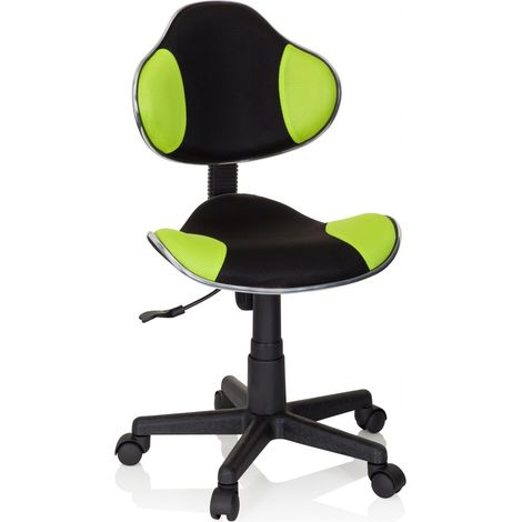 Kinderschreibtischstuhl / Kinderstuhl KIDDY GTI-2 Stoff schwarz / grün hjh OFFICE (1/5)