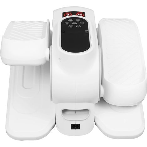 Pédalier d'exercice, vitesse réglable, design antidérapant sécurisé, BLANC (1/2)