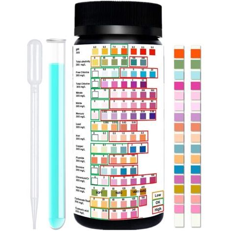 16-in-1-Trinkwasser-Testkit Professionelle Härte-Testkits, Teststreifen für Leitungswasser und Brunnenwasser