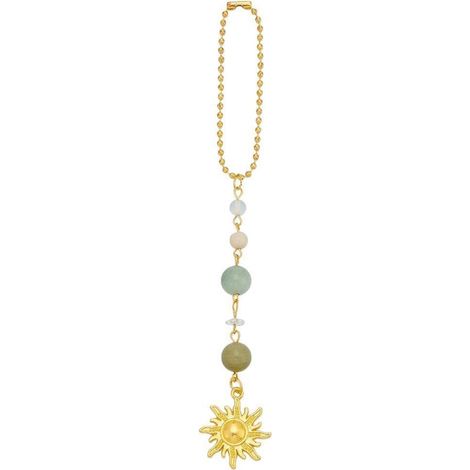 Pendentif soleil en pierres naturelles style bohème pour rétroviseur de voiture, sac (1/5)