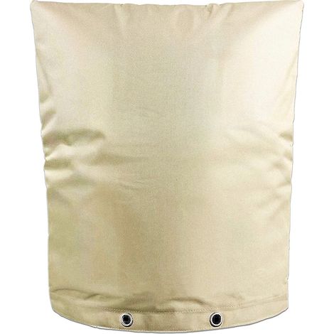 (43x52cm-Beige) Water Faucet Cover Hose Insulated Pouch Outdoor Winter Pipe Protector