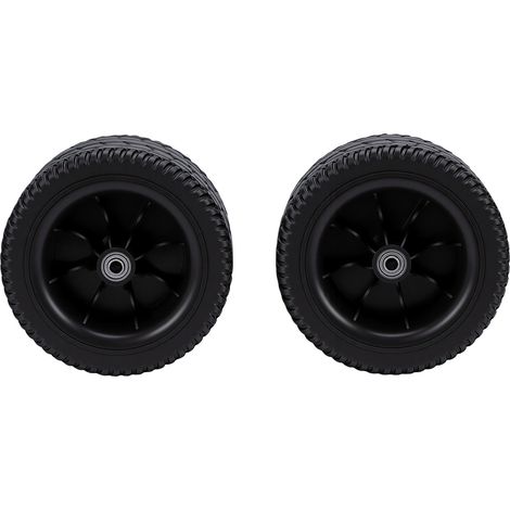 Roues de remplacement de chariot de 7 pouces, 2 pièces, roues de chariot de plage avec roulements pour poussette, brouette, tondeuse à gazon (1/5)