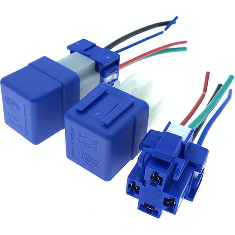 Anwendbar auf in Japan hergestellte 4-polige 12V-Relais mit Originalfassungen, 4-adrigem Reinkupferkern, blaue japanische Hochleistungsrelais. (1/4)