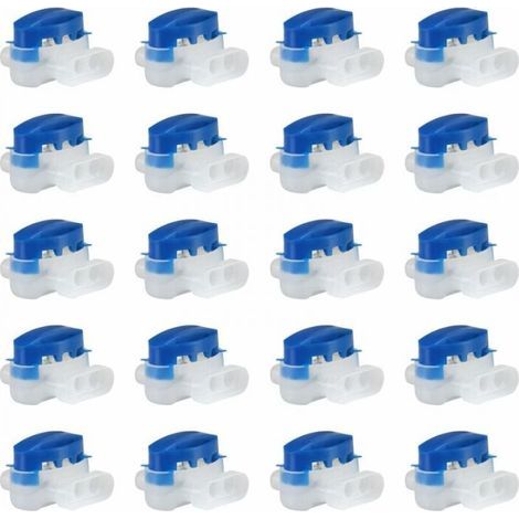 Pair Cyslmuk – Lot de 20 connecteurs de câble étanches pour robot tondeuse – Réparation facile jusqu'à 3 fils – Pour câbles 0,5mm² à 1,5mm²