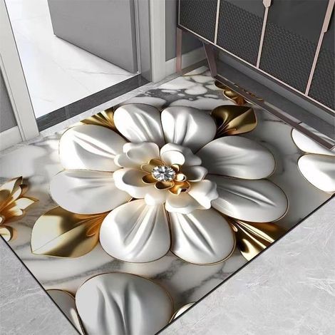 Water-resistant, washable entrance mat (Floral-2 50 80cm) (1/5)