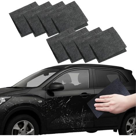 20x10cm 8 Pièces Nano Sparkle Cloth Anti Rayures Voiture MultiUsage pour Suppression de Rayures Légères sur Carrosserie, Chiffon Nanosparkle Réutilisable (1/5)