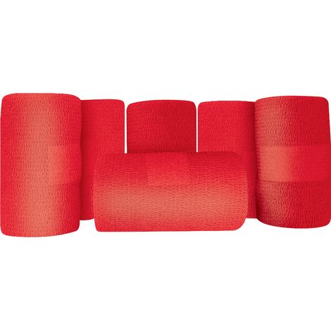 18 Bandes cohésives de contention couleur rouge (1/2)