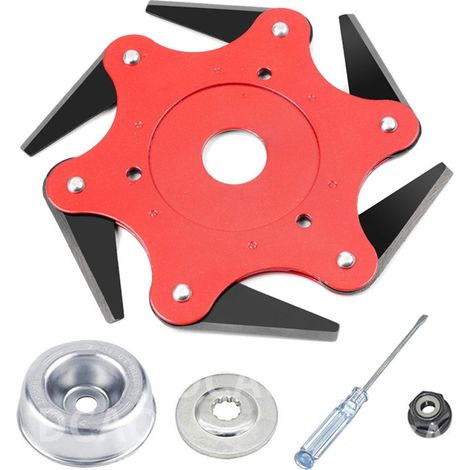 Lame De Taille-Herbe - Acier Mn65 - Universelle Pour Débroussailleuse - Compatible Avec La Plupart Des Modèles - Lot De 6 (1/5)