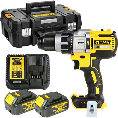 DeWALT DCD996M2 Cordless 18V XR 3 Speed Brushless Combi Drill With 2 x 4Ah Batts, Charger And Carry Case
