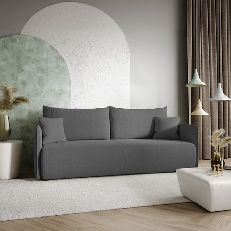 3-Sitzer-Sofa mit Bettkasten Claudio Dunkelgrau