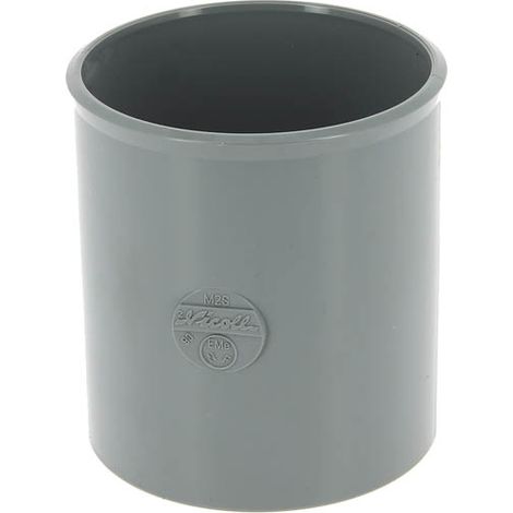 Nicoll – Manchon à butée PVC femelle-femelle Ø90 mm – Raccord évacuation – Collage pour assemblage fiable – Classement feu NF-M1