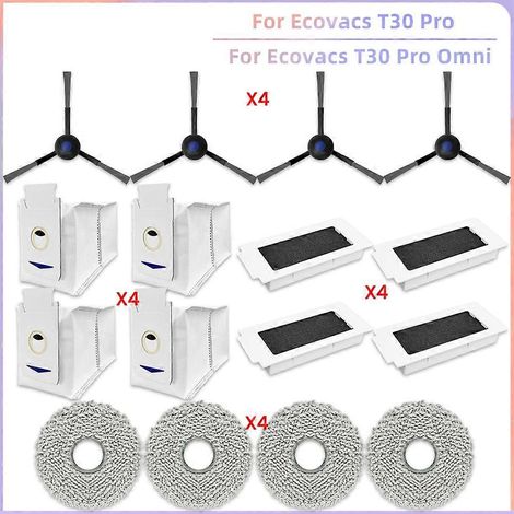 Pour Ecovacs T30 Pro Omni / T30 OMNI – YEEDI M12 ULTRA PLUS / M12 Pro+ Side Brosse HEPA Filtre Serpillière Cloth Accessoires (1/5)