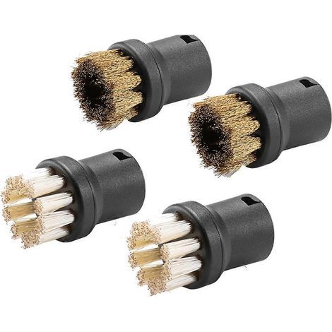 Kärcher Elektrobürsten-Set, Rundbürste für hartnäckigen Schmutz in Küche und Haushalt, 2 Messingbürsten und (1/5)