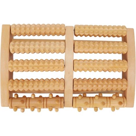Filiyano-Rouleau de massage des pieds en bois. Stimule les points d'acupuncture. Résistant aux fissures de corrosion. (1/5)