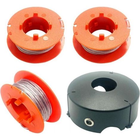 F016800175 Spools for Bosch Art 23 26 30 Easytrim and Combitrim, Pro-Tap Automatic Spool Cord, 8M x 1.6mm with Cap (3 Spools + 1 Cap) (1/5)
