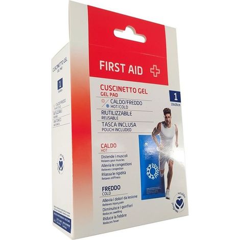 TrAdE Shop Traesio - Borsa Cuscinetto Gel 10x26cm Per Terapia Caldo Freddo Riutilizzabile Tasca Inclusa 022840 -