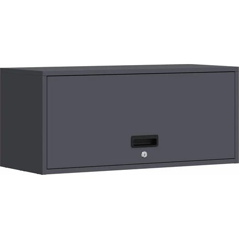 Armario de almacenamiento moderno y elegante para garaje de pared 80 x 33 x 35 cm acero antracita 020052851 (1/5)