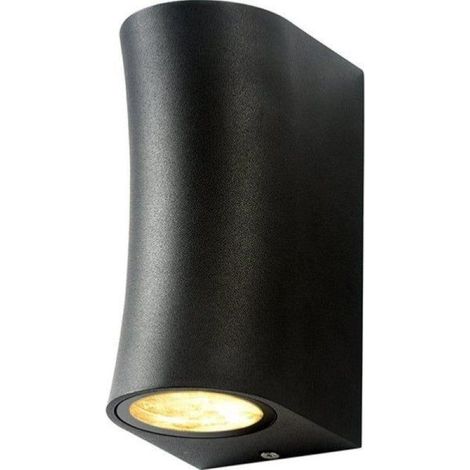 SILUMEN Applique murale LED IP44 pour 2 ampoules GU10 noire (1/5)