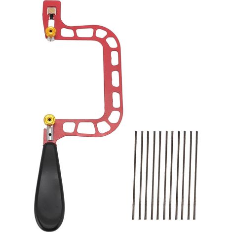 Ensemble de Cadres de Scie à Bijoux Professionnels avec 144 Lames Scie pour la Coupe du Métal, du Bois et Plastique, Outils Fabrication Bijoux, Poignée Ergonom (1/5)