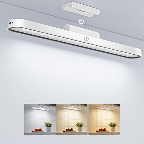 Réglette LED cuisine rechargeable USB – Lumière magnétique avec 3 températures – Luminosité réglable 10-100% – Installation sans perçage (1/5)