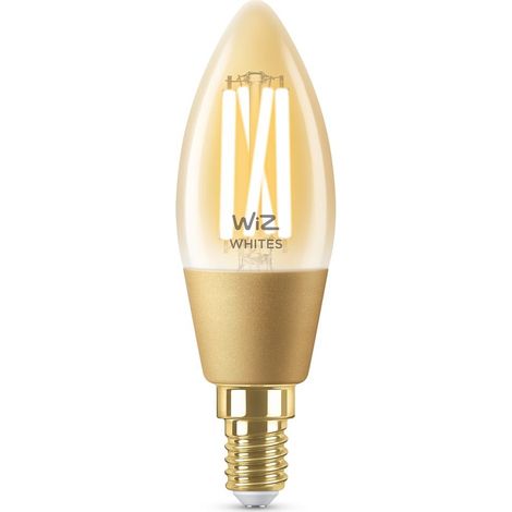 SMARTE WIZ TUNABLE WHITE AMBER GLASS LED LAMPE, E14 KERZENFORM, 25W, VINTAGE-DESIGN, WARMWEIßES BIS KALTWEIßES LICHT, STEUERBAR (1/5)