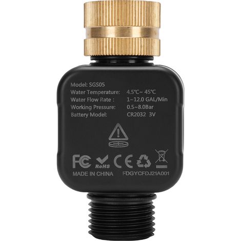 Minuteur de Valve d'eau pour Jardin et Extérieur avec Moniteur de Flux - 360° Rotation Brass - Mode et 4 Écran LCD (1/5)